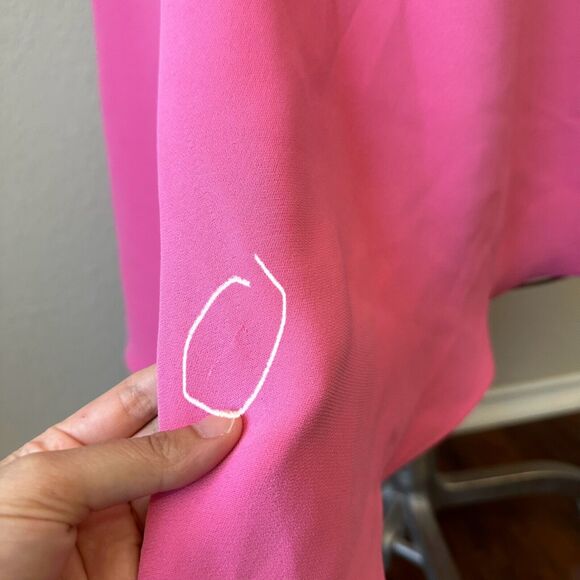 REISS Cheyenne Back-Cutout Midi Dress Bow Tie in Pink/White - Picture 5 of 16